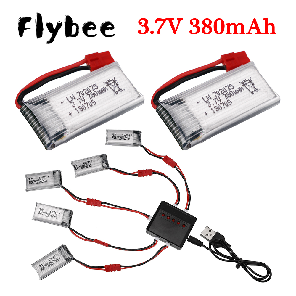 Rc Helicopter Battery - 3.7V 380mAh Lipo Battery With Charger