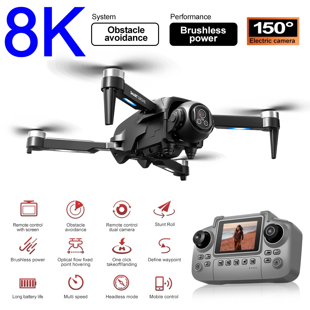 Brushless 8K Drone With HD 150 - огляд і ціна Rc Helicopter Large