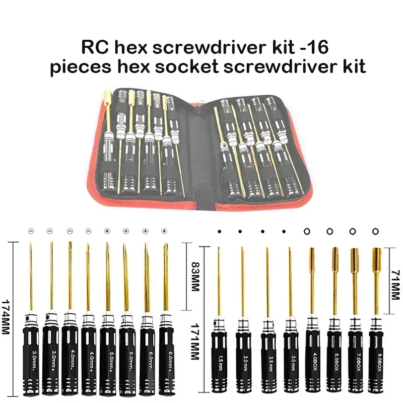 RC Hex Driver Set - 16pcs Hex  - огляд і ціна Rc Helicopter Tool Kit