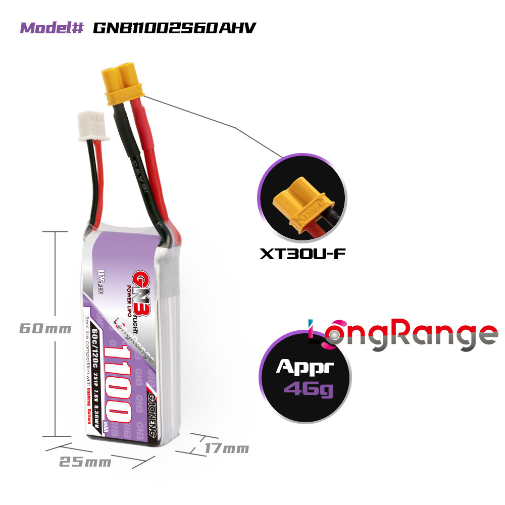 GNB 1100mAh 2S 3S 4S 6S 60C/12 - огляд і ціна Rc Helicopter Parts