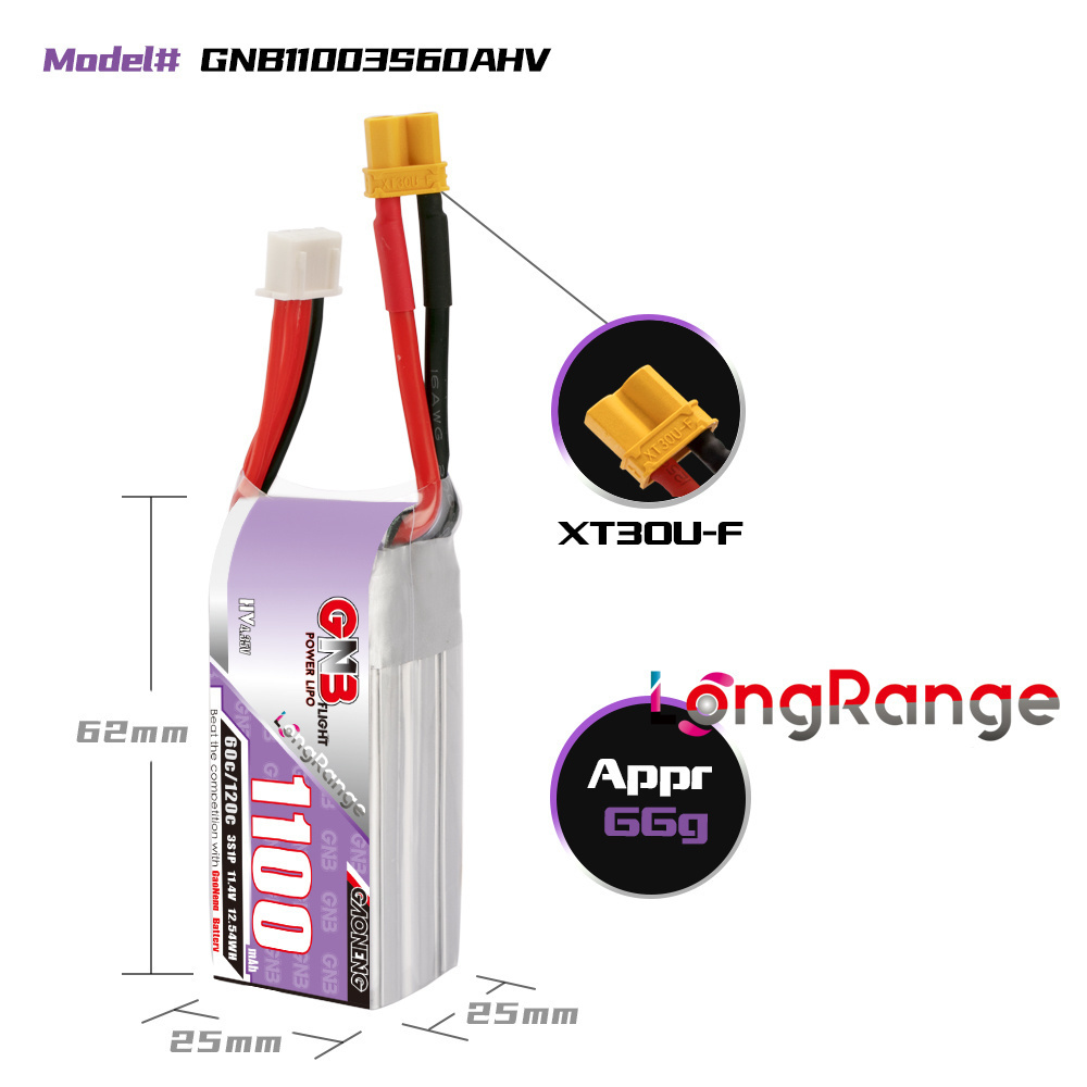 GNB 1100mAh 2S 3S 4S 6S 60C/12 - огляд і ціна Rc Helicopter Parts