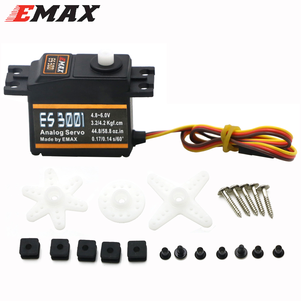 1/4PCS EMAX ES3001 4.8-6.0V 37 - огляд і ціна Rc Helicopter Servo